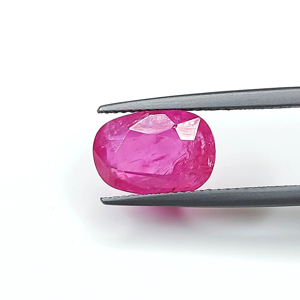 Pink Ruby Oval Cut